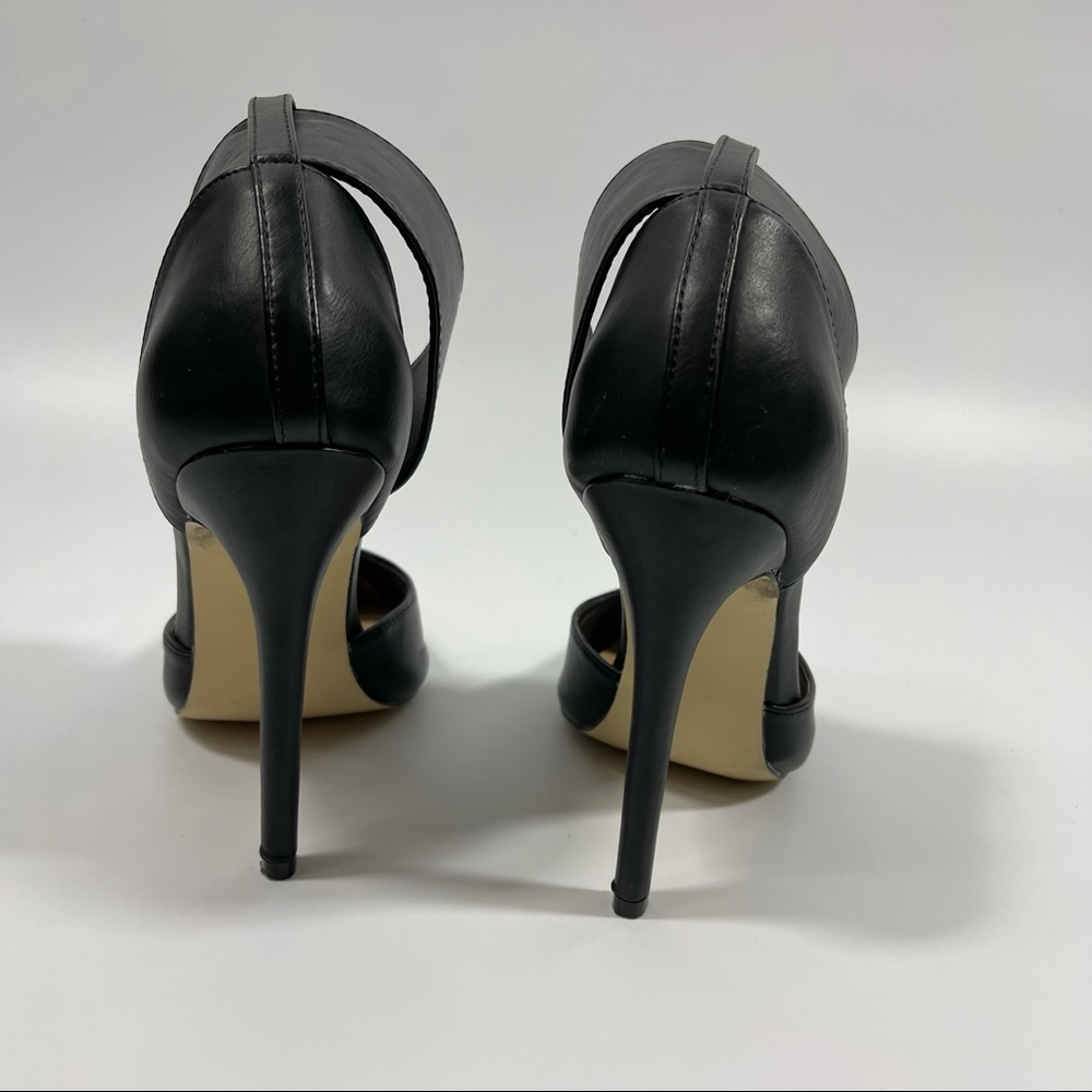 Black pumps w/gold clutch ankle strap shoedazzle - Picture 5 of 9